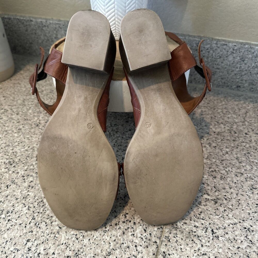 ❌SOLD Mix Mooz Sandal Scoot Leather SlingbackSize EU40/US 9 Classy Comfy Padded - Picture 5 of 9